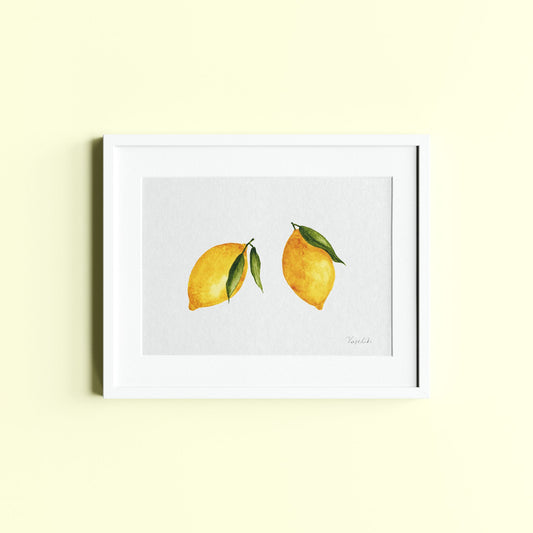 lemon painting artwork