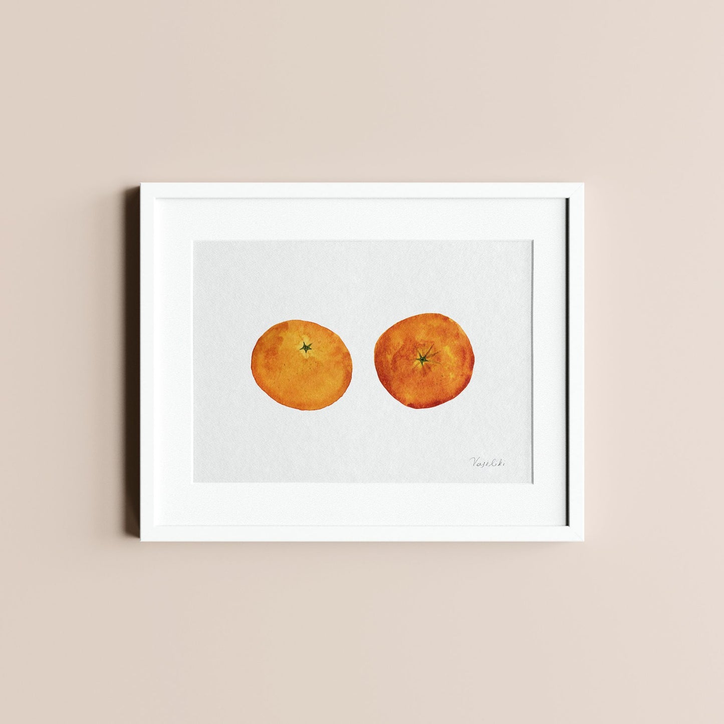 art work of mandarins in print