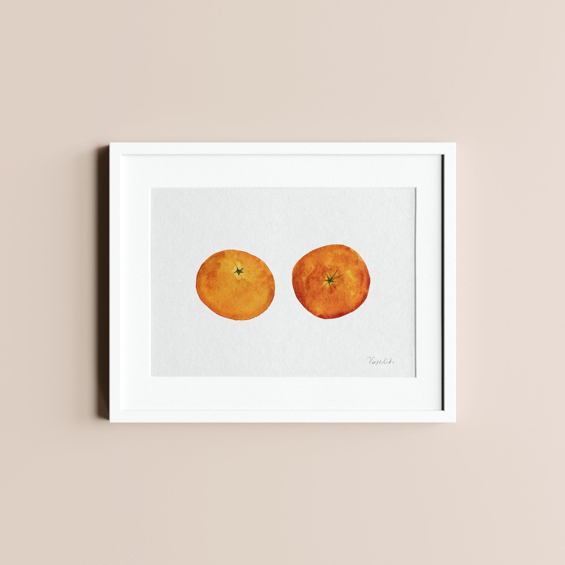 art work of mandarins in print