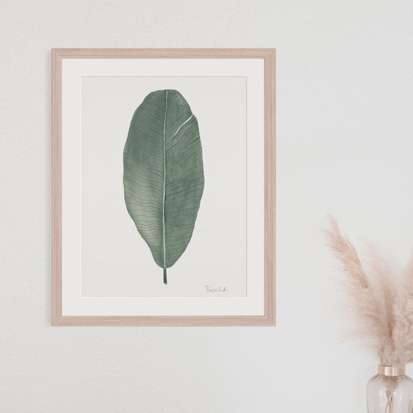 banana leaf art print