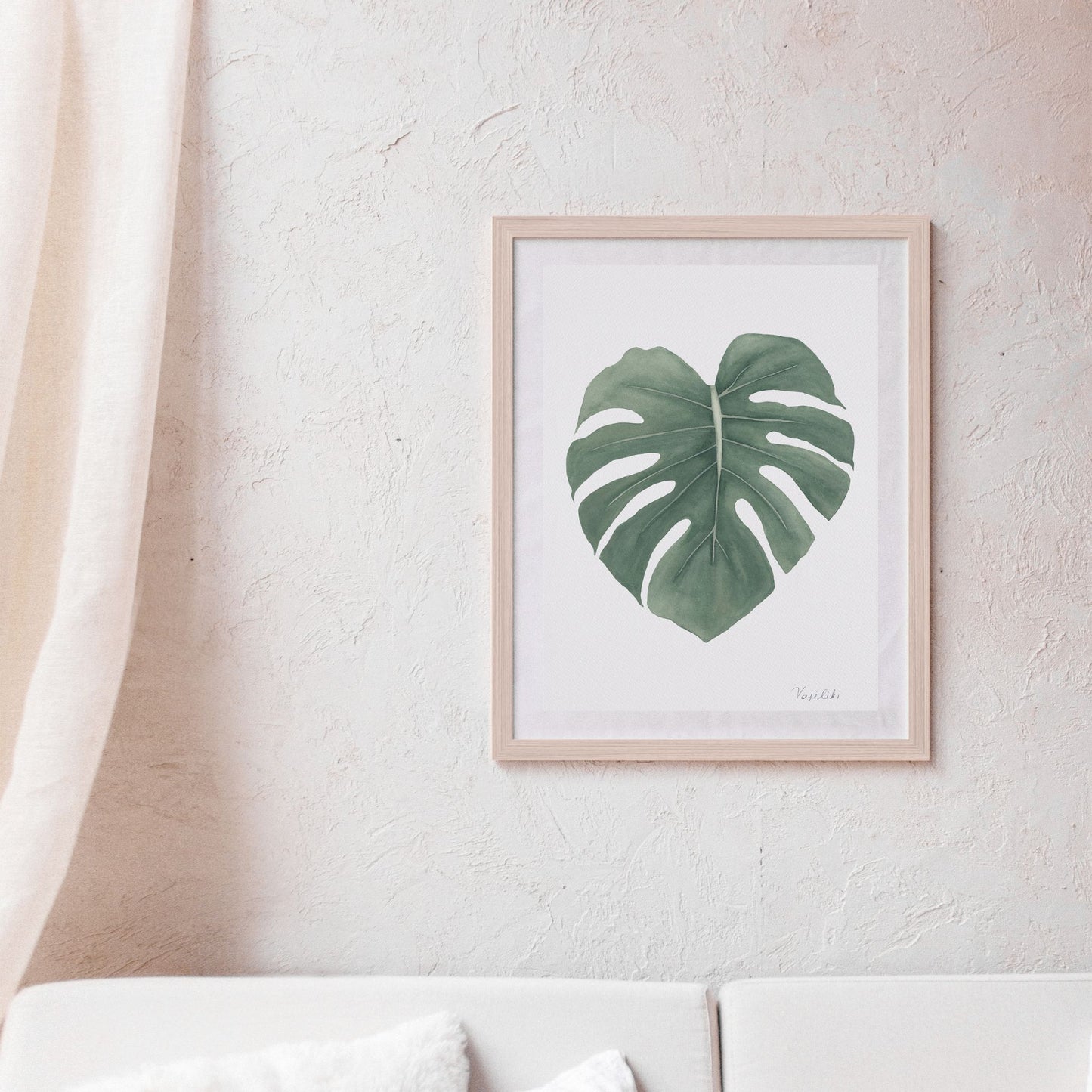 monstera art print