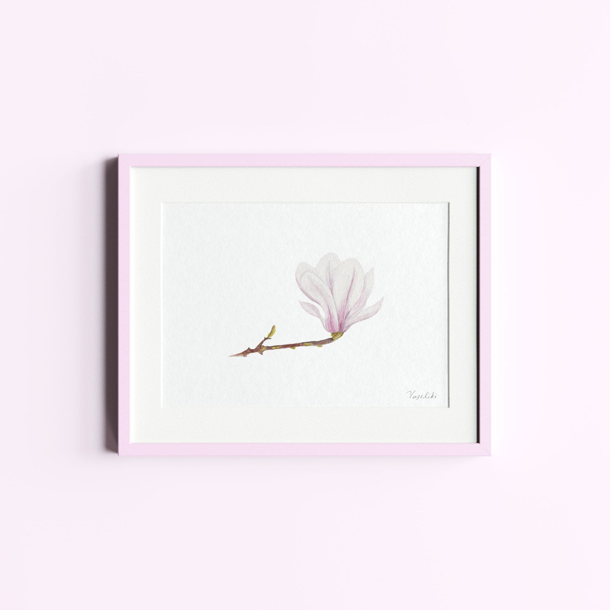 magnolia flower artwork for wall