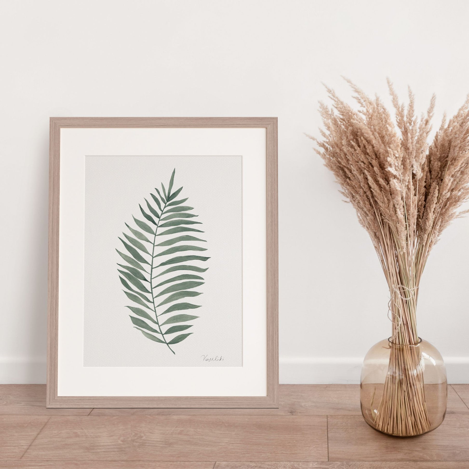 palm art print watercolour