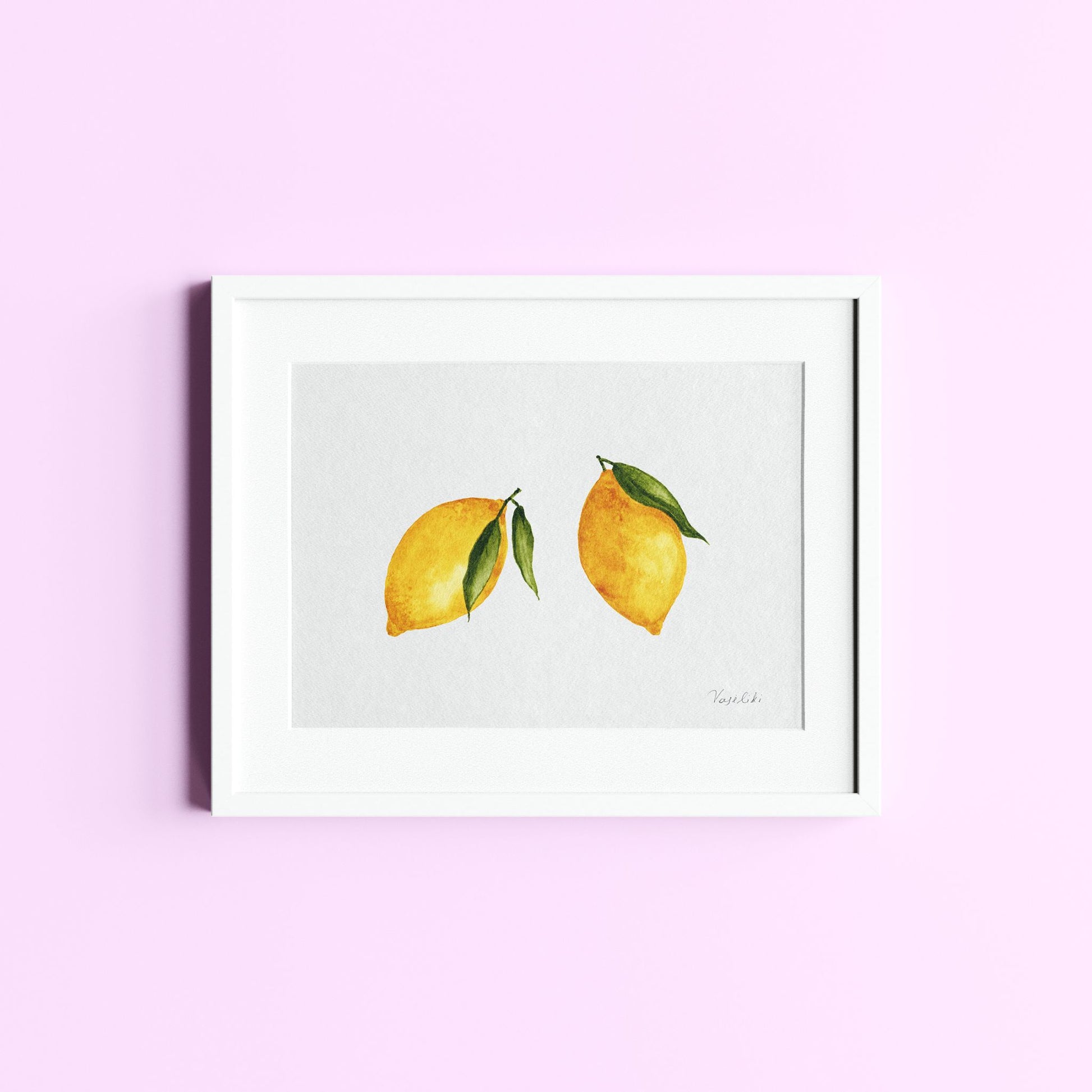 vibrant lemons print