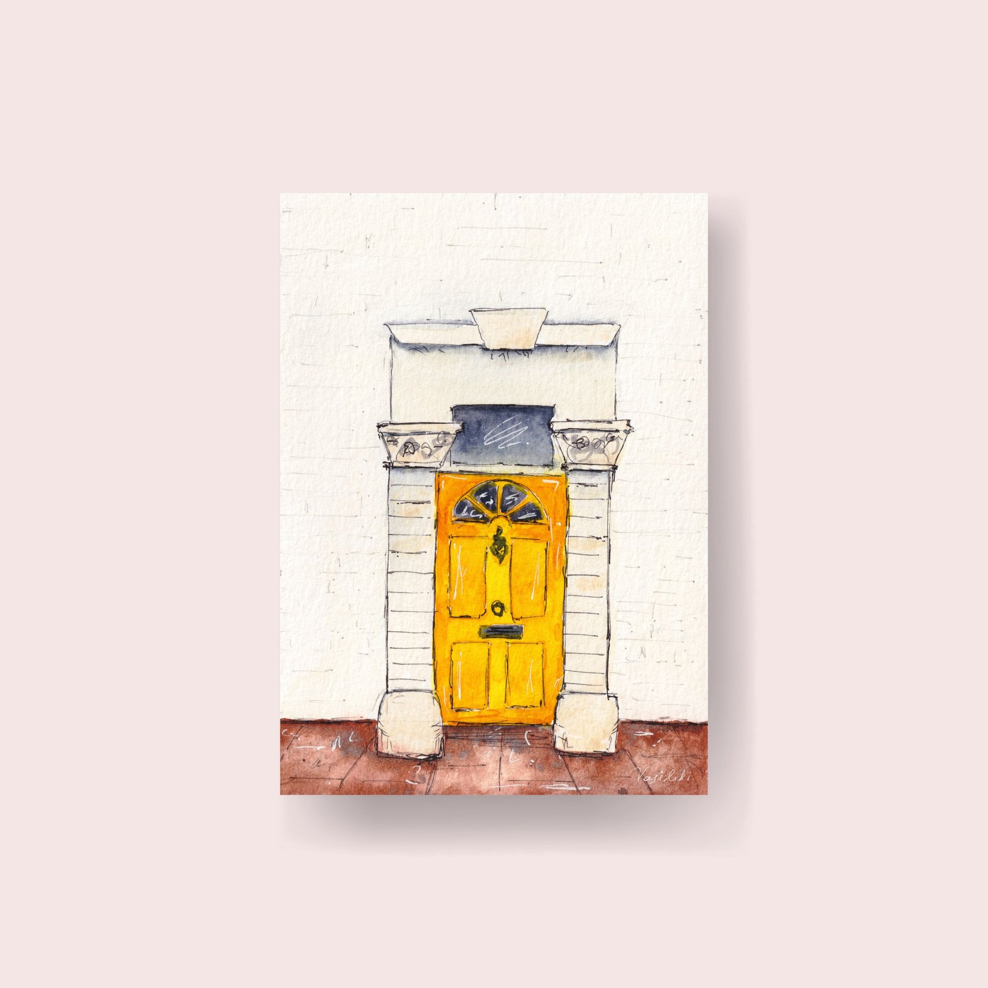 yellow door print